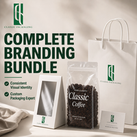 Coffret de café premium avec valve, sac à fond plat à fermeture éclair 250g, emballage de marque, coffret personnalisé, impression sur mesure, ensemble de sacs à café
