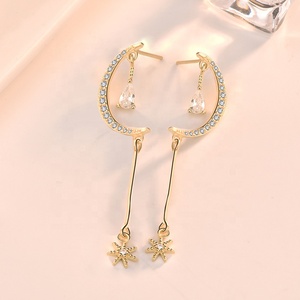 <span class=keywords><strong>Orecchini</strong></span> pendenti lunghi EL19 stella luna per donne di tutti i giorni per la <span class=keywords><strong>festa</strong></span> <span class=keywords><strong>della</strong></span> <span class=keywords><strong>mamma</strong></span> per il compleanno celesti gioielli Anti allergia <span class=keywords><strong>orecchini</strong></span> - Product Image 2