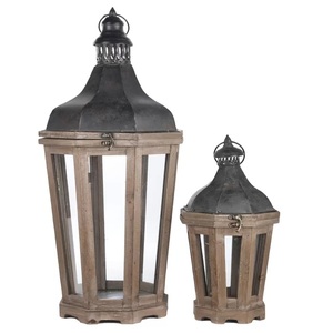 Lanternes à bougies en bois décoratives au design moderne, couleur naturelle, décoration d'intérieur, style vintage, lanterne suspendue de haute qualité - Product Image 3