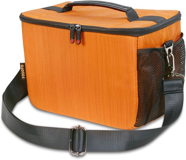 FOSOTO Crossbody Shoulder Bag DSLR Cameras Compatible for Nikon D850 Pentax K-3 Mark III K-70 Lenses Messenger Style Camera Bag