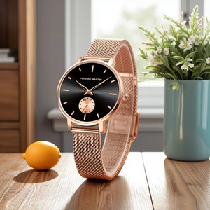 Montre Femme Tendance HANNAH MARTIN HM-1335 – Marque Haut de Gamme Hannah Martin, Mouvement Quartz Original, Bracelet en Maille Acier Inoxydable - Product Image 2
