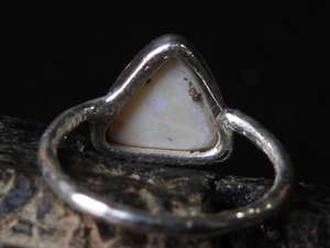 Australian Solid <b>Opal</b> 10x10mm Multi Fire Bezel Setting <b>Ring</b>-<b>Silver</b>-October Birthstone-5 US Size-Handmade Classic Wedding - Product Image 3