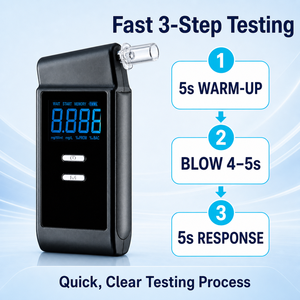 Alcootest numérique professionnel haute précision à pile à combustible – Équipement de <span class=keywords><strong>d</strong></span>étection <span class=keywords><strong>d</strong></span>'<span class=keywords><strong>alcoolémie</strong></span> de haute précision - Product Image 2