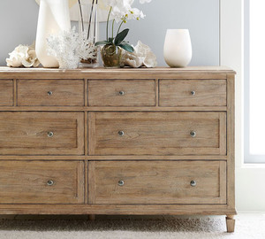 Cómodas de Madera Natural con 6, 8 o 9 Cajones, Estructura de Madera, Gabinete Aparador para Dormitorio - Product Image 4