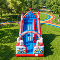 Toboggan gonflable commercial en PVC sur le thème du clown de cirque pour événements en plein air