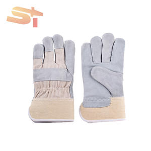 Guantes de trabajo con logotipo personalizado largo de algodón mecánico con logotipo de Holmes de protección coreana con puntos de <span class=keywords><strong>gusano</strong></span> forrado de cuero del conductor - Product Image 1