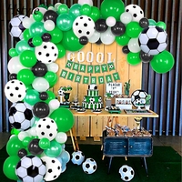 Décorations de fête de football, fournitures pour fête d'anniversaire sur le thème du football, guirlande de ballons de football, fournitures pour la Coupe du monde de football au Qatar E1057