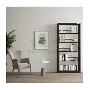 Современный простой дизайн стальная 5-уровневая книжная полка для офисной комнаты книжный шкаф