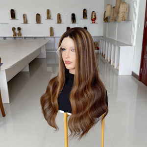 Peluca de Cabello Natural Europeo con Nudos Pequeños para Mujer, Pelucas con Reflejos para Mujeres Blancas de 18-24 Pulgadas # Hawái - Product Image 6