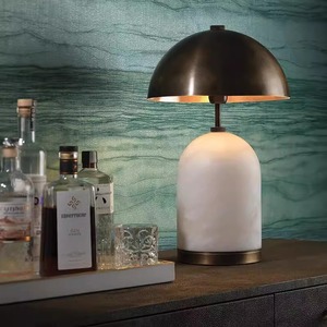 Lampe de table minimaliste moderne E27 LED 220V, base en marbre, pour salon, chambre à coucher, bureau - Product Image 4