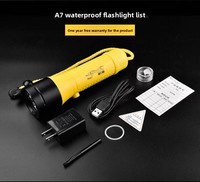 Lampe de plongée T6 à lumière blanche puissante, étanche, longue portée, 80 mètres, lanterne de pêche et de plongée