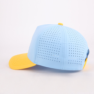 New Design 5 Panel Embroidery Logo Snapback Baseball Caps Laser Cut Hole Golf <strong>Hats</strong> and <strong>Waterproof</strong> Rope <strong>Hats</strong> - Product Image 5