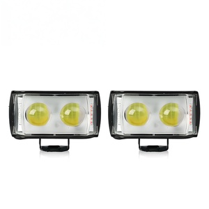 ไฟสปอร์ตไลท์หน้ารถมอเตอร์ไซค์แบบ 2 เลนส์ LED 18W อะลูมิเนียมกันน้ำ ไฟขับขี่สำหรับทำงาน สีขาว/เหลือง/แดง กระพริบได้ สำหรับรถยนต์ - Product Image 5