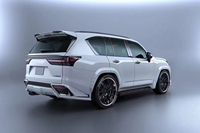 Nouveau kit carrosserie large en carbone noir LX600/LX700 avec diffuseur de pare-chocs avant et spoiler, installation par vis, garantie 1 an