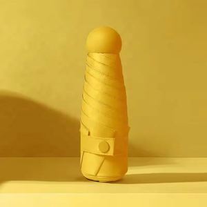 Parapluie de luxe moderne pliable en cinq sections, léger, en nylon 190T, anti-UV, couleur macaron, pour femme, idéal pour les voyages et une utilisation portable. - Product Image 3