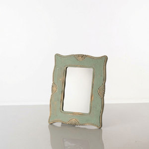 Sellease Vintage Green Wooden Vase Circle Frame Distressed Finish Handmade <b>Stand</b> Decorative Wall Art New York Model JCL6101 - Product Image 5