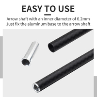 SPG chasse arc et flèche Inserts en aluminium 6mm tir à l'arc sport cible champ carbone flèche arbre Points boulon poids accessoires