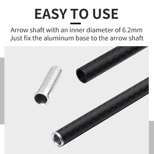 SPG Hunting Bow and <strong>Arrow</strong> Aluminium <strong>Inserts</strong> 6mm Archery Sports Target Field Carbon <strong>Arrow</strong> Shaft Points Bolt Weight Accessories - Product Image 2
