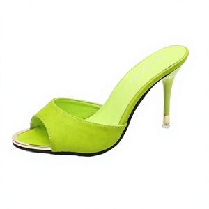 Sandales à talons fins sexy et tendance vert clair pour femme, idéales pour l'extérieur en été, automne et hiver - Product Image 2