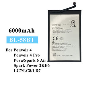 منتج جديد متفجّر ببطارية KE6 l7 LD7 عالية الجودة لسيارة Tecno Pouvoir 4 Pro Pova park 6 Power 2 Battery - Product Image 3