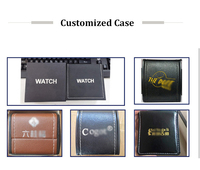 Customized Paper Cardboard Watch Packaging Lid and Base Watch Box With Black Pillow Hot Sale Watch Gift Box with Logo