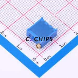 Résistance/potentiomètre réglable 3296W-1-503LF SIP-3P, 9,5x4,8 mm, résistance 50 kOhm, 10 %, 500 mW, 100 ppm/ ℃ - Product Image 2