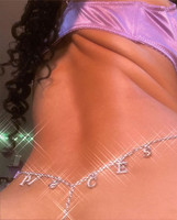 Ins Offre Spéciale personnalisé zodiaque fille bijoux strass cristal blanc lettre Bikini Sexy chaîne G String culotte string pour les femmes