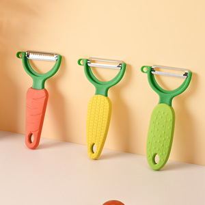 3-Size Vegetable <b>Peeler</b> Set with Stainless Blades, Cute Carrot Corn Cucumber Handle <b>Peeler</b> for Home & Kitchen Fruit & <b>Veg</b> Prep - Product Image 1