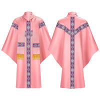 Prix d'usine 5 couleurs Chasuble gothique, Robe, Toge et Cape vintage pour Pasteur, Prêtre, Moine, Célébrant d'église
