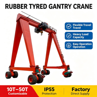 Grue portique sur pneus (RTG) SHENLI personnalisée avec roulements et moteur pour le manutention de conteneurs en zone logistique de terminal portuaire