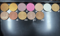 Highlighter Métallique Scintillant Haute Pigmentation Maquillage Marque Privée Logo Personnalisé Motif Soleil Highlighter Pressé pour un Éclat du Visage