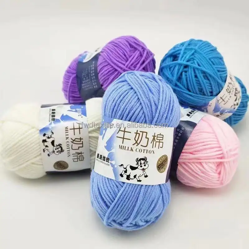 Về phía trước Acrylic bông 5ply 50g tay đan tốt Hữu Cơ sữa bông sợi Crochet