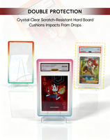 Vente en gros : Étui de protection rigide en TPU avec paillettes dégradées et plaque arrière transparente en PC pour l'affichage des cartes de collection PSA BGS TCG