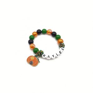 Bracelet Perlé d'Halloween avec Breloques Citrouille et Chapeau de Sorcière, Perles Multicolores Extensibles pour Enfants, Accessoires de Bijoux pour Fêtes et Festivals - Product Image 6