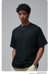 Nouveau T-shirt Homme Oversize en Coton 190 GSM 2026 – Uni, Basique, Streetwear, Personnalisable avec Broderie DTF – Vente en Gros - Product Image 2