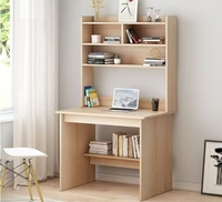 Bureau d'ordinateur en bois écologique avec étagère et chaise, montage facile, design convertible pour bureau à domicile et chambre - YQ A09S