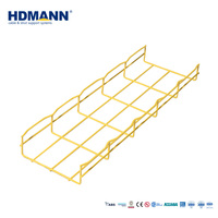 Hdmann CE ISO Certified Heavy Duty Pickled Passivated SS304 Stainless Steel Wire Mesh Cable Tray for Data Center Cable Routing