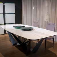 Table à manger en marbre moderne, ensembles de tables à manger de luxe léger