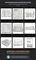 Système de paniers pour lave-vaisselle professionnels 500x500mm avec poignée personnalisée pour la désinfection à haute température et la vente en gros B2B