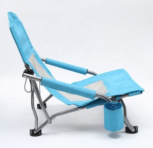 Sedia <span class=keywords><strong>da</strong></span> <span class=keywords><strong>Spiaggia</strong></span> Pieghevole Ultraleggera Portatile con Seduta Bassa, Tessuto Oxford Resistente <span class=keywords><strong>e</strong></span> Design a Zaino con Borsa per il Trasporto in Metallo per Parchi - Product Image 3