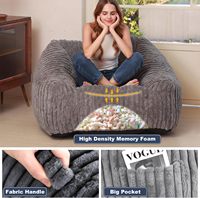 Meistverkaufter Kunstfell-Komprimierter Sitzsack-Sofa Wohnzimmer Sitzsack-Sessel