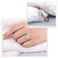 Bague de mariage et fiançailles pour femme, moissanite, bande tressée, platine or rose 18K, diamants, vente en gros