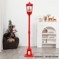 Lanterne de lampadaire de neige de Noël directe d'usine avec musique pour les décorations de maison festives
