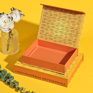 Caja de papel de regalo magnética personalizada, cartón duro, embalaje plegado de lujo, caja rígida plegable con logotipo negro - Product Image 4