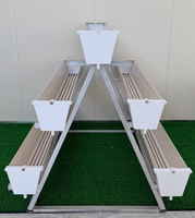 Système de culture hors-sol multi-niveaux en PVC pour serres de fraises, tomates et légumes