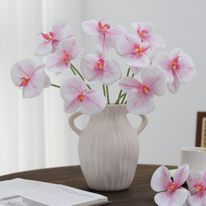 Film holographique 3D premium, fleur artificielle en forme d'orchidée papillon pour la décoration intérieure, centre de table de mariage, marqueur d'allée, arrangement en vrac - Product Image 1