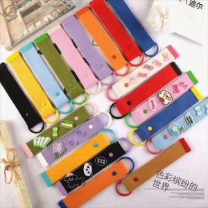 Custom <b>Name</b> Tag Key <b>Ring</b> Colorful Alloy Silicone Wrist Lanyard Blank Canvas Keychain for Luggage Strap Perfect Gift for Birthday - Product Image 3