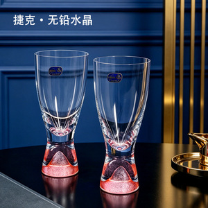 Czech Lead-Free Crystal Beer Glass Set High-End Business Gift Adult Use Transparent - Product Image 1