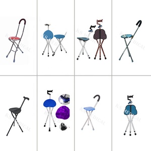 KSMED Walking Cane Chair Super Strong KSM-CS 2022 Outdoor Walking Crutch <b>Stool</b> Walking Cane Foldable Sticks - Product Image 5