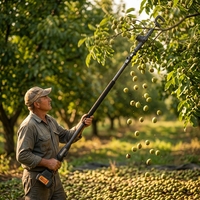 Meilleures ventes : Secoueur d'olives électrique sans fil 36V avec perche télescopique, cueilleur de fruits et secoueur d'arbres à vibration pour noix et pistaches